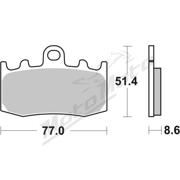 SBS HF Street 796HF Ceramic Organic Brake Pads BMW K / R 900-1300cc 01-15