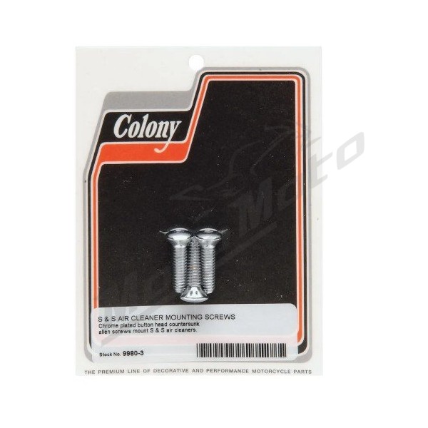 COLONY S&S Air Cleaner Cover Mounting Screw Kit Harley Davidson FL / FLHC / FLT / FXR 1200/1340 66-83
