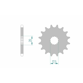 AFAM Steel Standard Front Sprocket 21202 - 428 13-20 teeth YAMAHA / DERBI / GILERA / KAWASAKI 85-250cc 88-26