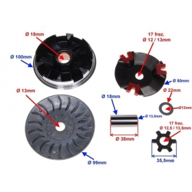 Variator kit sport MINARELLI 50cc 2T Ø 13mm