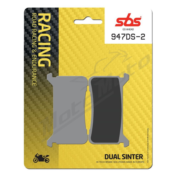 SBS DS Racing 947DS-2 Dual Sintered Brake Pads Honda CBR 600-1000cc 17-25