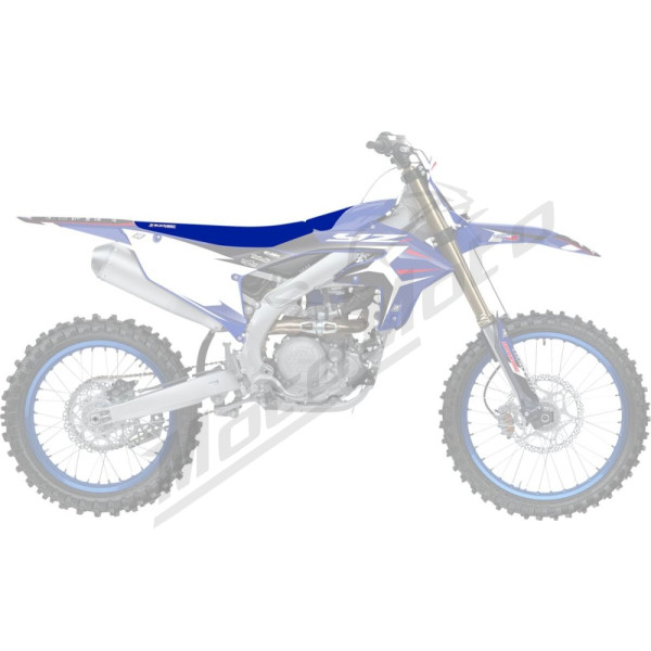 Blackbird Racing Double Grip 3 Sėdynės Užvalkalas Yamaha YZ 450F 23-25 Mėlyna/Juoda