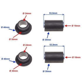 Metal / rubber bushings 30x18x54,5 / 30x46x24 2sets