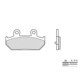 BREMBO Scooter Sintered stabdžių trinkelės galinės SUZUKI AN BURGMAN 400-650cc 2003-2023