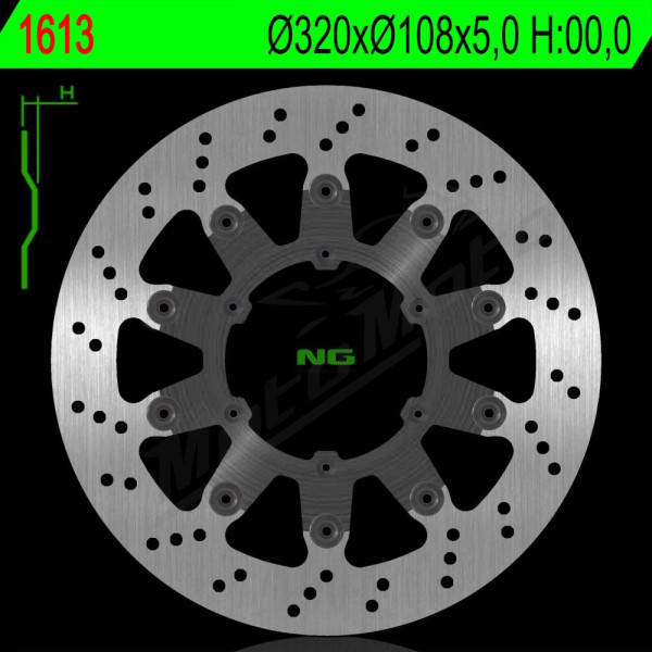 NG Front Floating Brake Disc 320X108X5mm KTM / Husqvarna 690cc 07-24