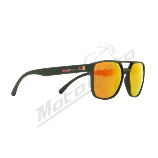 Spect Red Bull Elroy Sunglasses Soft Olive Green w Brown Red Mirror lens