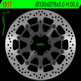 NG BRAKES Priekinis plaukiojantis stabdžių diskas 330mm Ducati / Energica 800cc 15-23