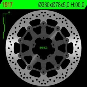 NG BRAKES Priekinis plaukiojantis stabdžių diskas 330mm Ducati / Energica 800cc 15-23