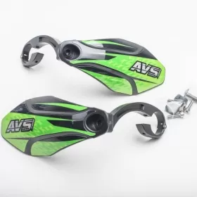 AVS RACING Handguards Kit with Aluminium supports Black/Green