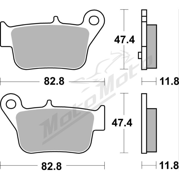 SBS HF Street Ceramic Brake Pads Rear 218HF SYM Maxsym 400-600 12-22
