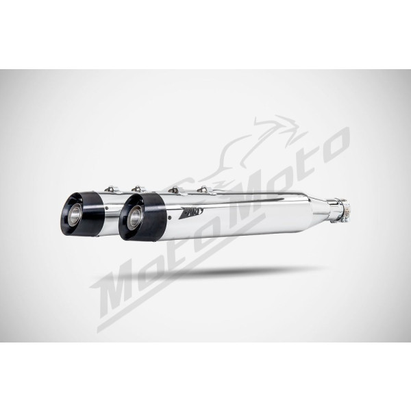ZARD 4.33 Inches Slash-Cut Slip-Ons Mufflers Harley Davidson FLHR / FLHT / FLHX / FLTRX 1450-1800cc 06-16
