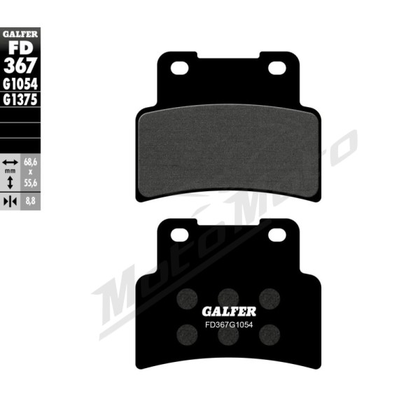 GALFER Semi-Metallic Brake Pads Aprilia / Kymco / Yamaha 125-900cc 06-24
