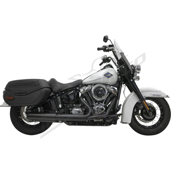 BASSANI XHAUST 4" Slip-On Muffler with Baffle Core Harley Davidson FLHCS / FXBB / FXLRS 1923cc 25