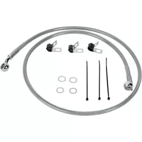 DRAG SPECIALTIES Stainless Steel Brake Line Kit Harley Davidson FLST / FLSTC / FLSTCI 1450-1690cc 00-07