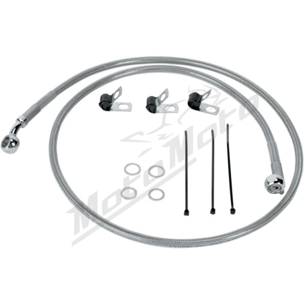 DRAG SPECIALTIES Stainless Steel Brake Line Kit Harley Davidson FLST / FLSTC / FLSTCI 1450-1690cc 00-07