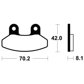 TECNIUM Scooter Organic Brake pads - ME292 SYM Euro MX / Joyride / VS 125/200cc 07-16