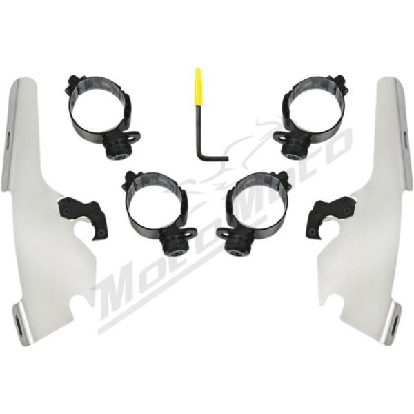 MEMPHIS SHADES HD Fats/Slim Windshield  Trigger-Lock Complete Mount Kit Harley Davidson FLSB / FXLRS 1750-1923 18-24