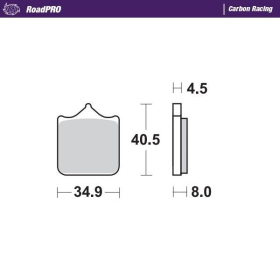 MOTO-MASTER Carbon Racing Front Brake Pads BMW S 1000 10-20