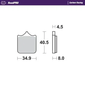 MOTO-MASTER Carbon Racing Front Brake Pads BMW S 1000 10-20