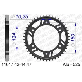 AFAM Aluminium Ultra-Light Rear Sprocket 525 42-44 teeth HONDA CBR 600-1000cc 01-25