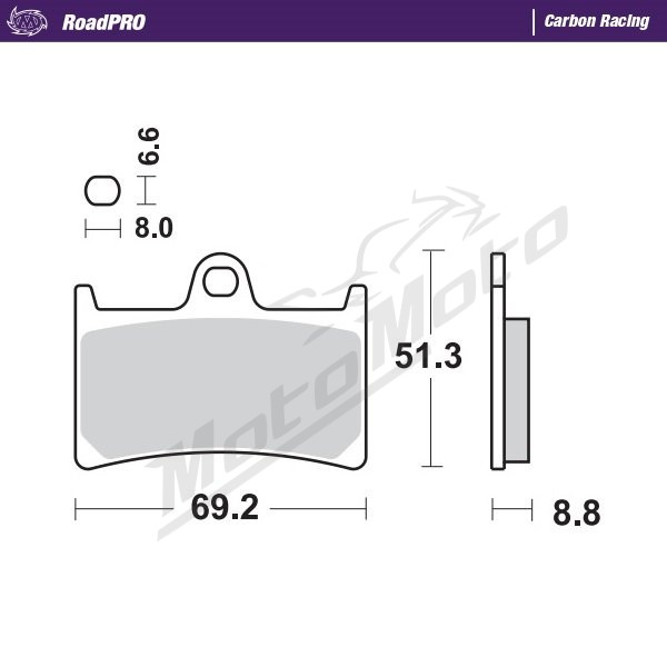 MOTO-MASTER Carbon Racing Front Brake Pads Yamaha BT / FJR / FZS / MT / XJR / XT / XV / R6 / R1 125-1900 89-26