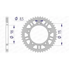 AFAM Aluminium Rear Sprocket 420 46-50 teeth