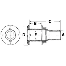 Osculati Nylon seacock black 3/4"