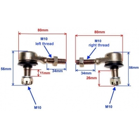 Vairo traukės ATV (80mm ilgio) M10/M10 2vnt.