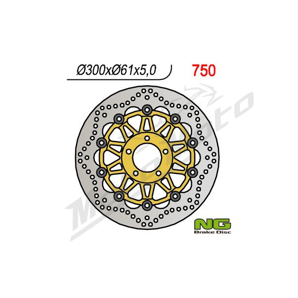 NG BRAKES Front Wave Floating Brake Disc 300mm Kawasaki Eliminator / GPZ / GTR 400-1100cc 90-16