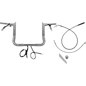 FAT BAGGERS INC. Pointed Top Handlebar Kit Chrome 91.5x30.5cm Harley Davidson FLHLT / FLHX / FLHXSE 1923-1977 23-26