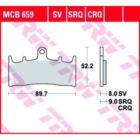 BRAKE PADS TRW MCB659CRQ SPORT CARBON