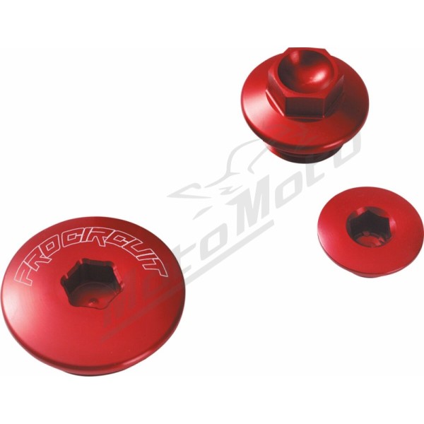 PRO CIRCUIT Oil Dipstick And Plug Set Red Kawasaki KX 250/450 06-22