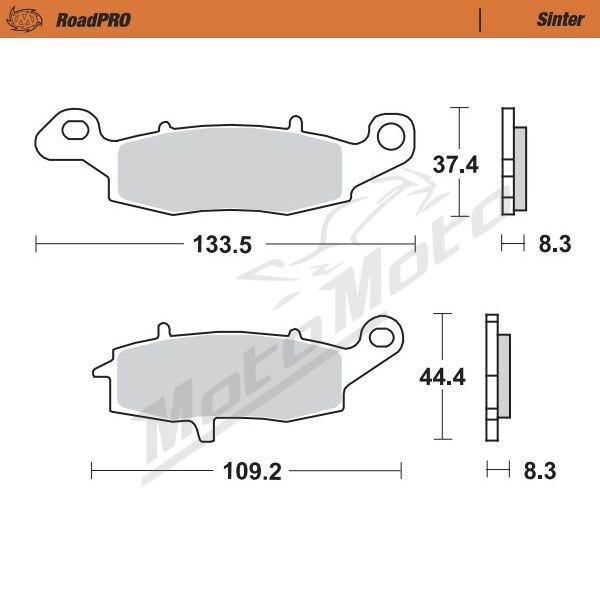 MOTO-MASTER Roadpro Rear Brake Pads Kawasaki VN / ZR-7 740-1500 99-05