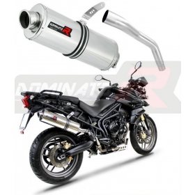 Exhaust kit DOMINATOR OVAL TRIUMPH TIGER 800 XC / XR / XRX / XCX / XRT / XCA 2011 - 2014