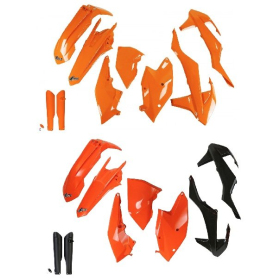 UFO Plastic set with fork guards KTM EXC / EXC-F 125-500 17-19