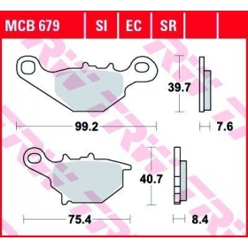 STABDŽIŲ TRINKELĖS TRW MCB679SI OFFROAD