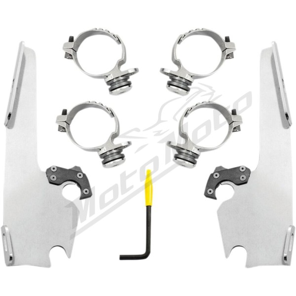 MEMPHIS SHADES HD Fats/Slim Windshield  Trigger-Lock Complete Mount Kit Harley Davidson FXDL / FXLR 1690-1750 14-20