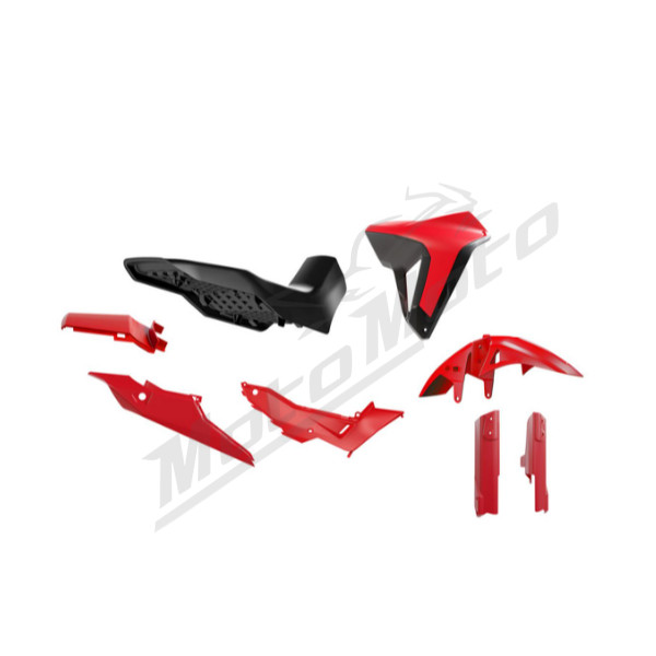 Racetech Plastic Set + seat HONDA XL 750 TRANSALP 23-25 Red/Black