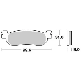 Sbs Brakepads Sintered rear Yamaha YZF-R1 / R6 99-03
