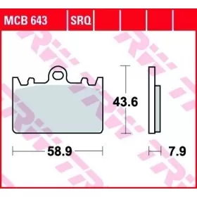 BRAKE PADS TRW MCB643 STANDARD