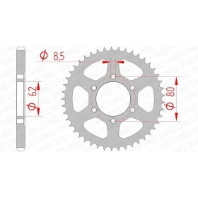 AFAM Steel Standard Rear Sprocket 428 37-45 teeth YAMAHA DT / TW 125-200cc 74-15