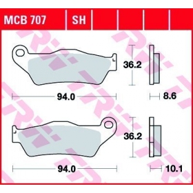 STABDŽIŲ TRINKELĖS TRW MCB707SH SPORT