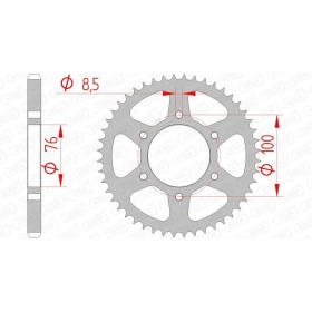AFAM Steel Standard Rear Sprocket 428 48-52 teeth YAMAHA MT / YS / YZF / XSR / R 125 08-25