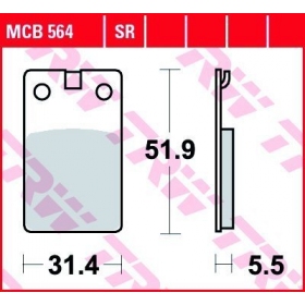 BRAKE PADS TRW MCB564 STANDARD