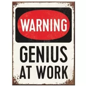Magnet WARNING 6x8