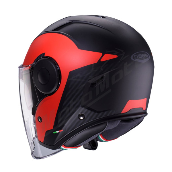 Open Het Helmet Caberg Soho Milano Red/Black