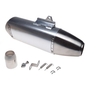 Universal Muffler (Length 450mm) Ø41-51 Silver