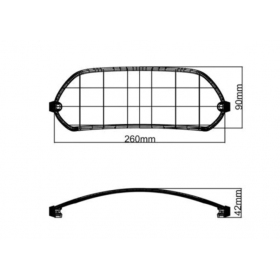 Vėjo deflektoriaus komplektas MINI 260x90mm