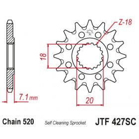 Front sprocket JTF427SC