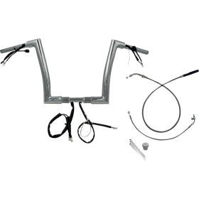FAT BAGGERS INC. 1-1/2" EZ Install Flat Top Sharknose Handlebar Kit Chrome 38mm 89cm (30,5cm)